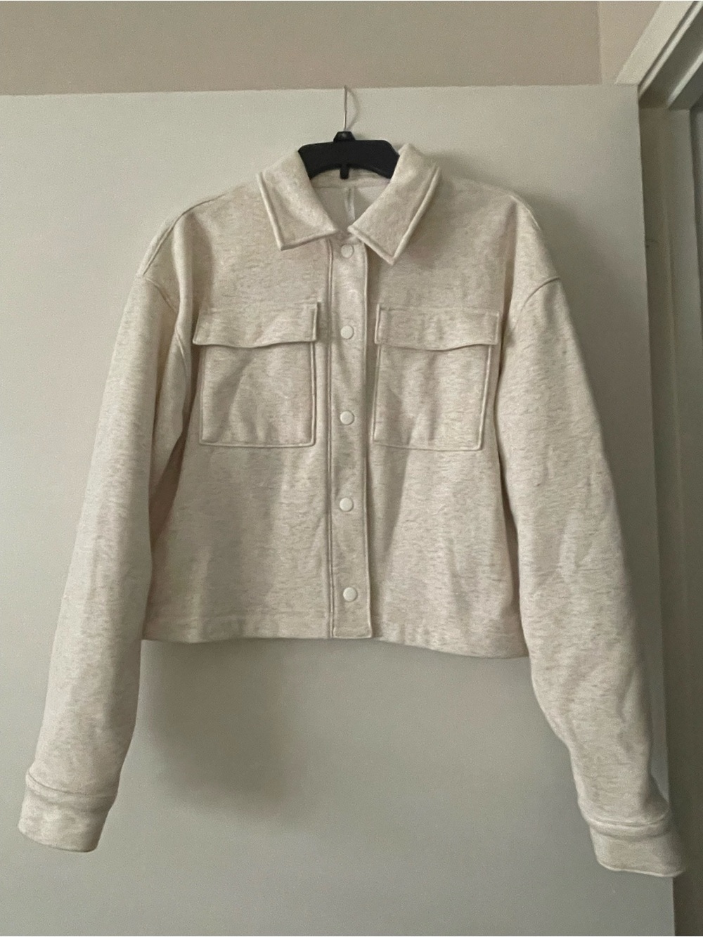 Fabletics Cream Utility Crop Jacket